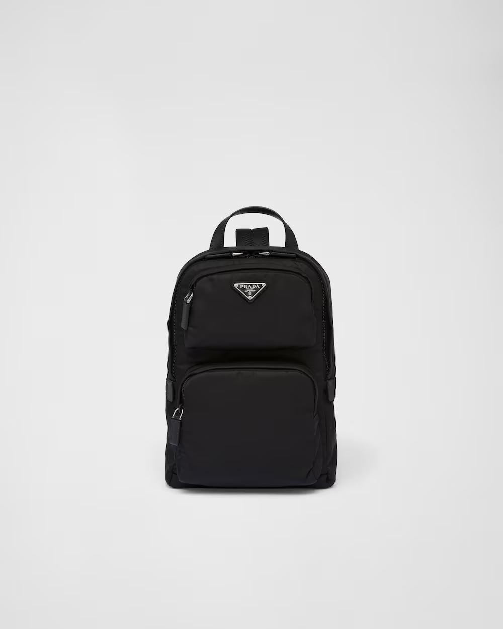 プラダ リュック Re-Nylon xサフィアーノレザー ワンショルダーバックパック 2VZ105_2DMG_F0002
