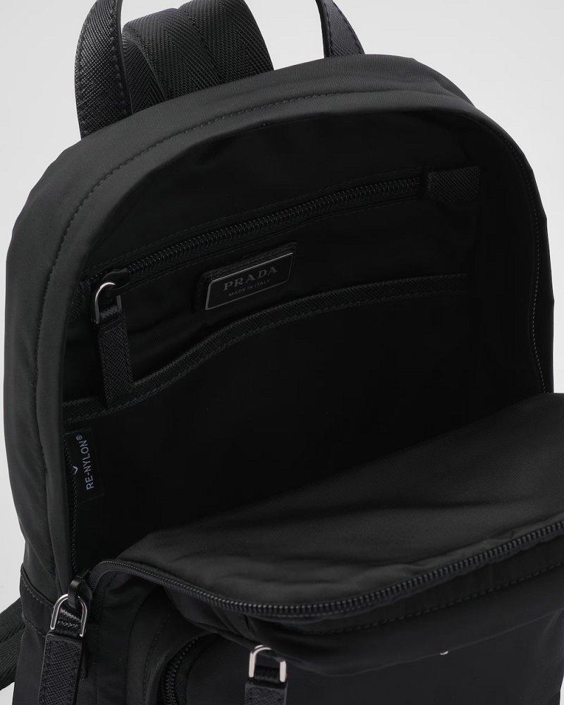 プラダ リュック Re-Nylon xサフィアーノレザー ワンショルダーバックパック 2VZ105_2DMG_F0002