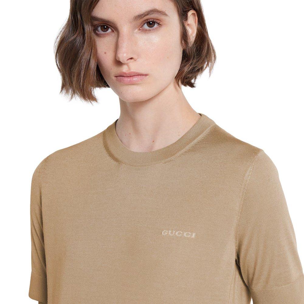 グッチ インターシャ カシミア＆シルク トップ 836747 XKEWC 2064