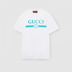 グッチ代引き プリント ソフトコットンジャージー Tシャツ 837959 XJHGY 9081