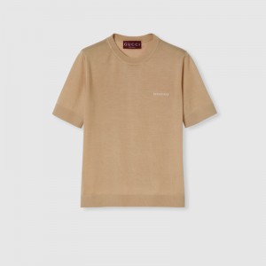 グッチ インターシャ カシミア＆シルク トップ 836747 XKEWC 2064