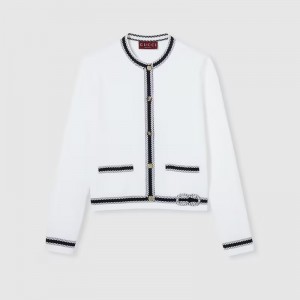 グッチ インターシャ ステッチ コットン カーディガン 835904 XKE0H 9014