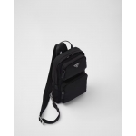 プラダ リュック Re-Nylon xサフィアーノレザー ワンショルダーバックパック 2VZ105_2DMG_F0002