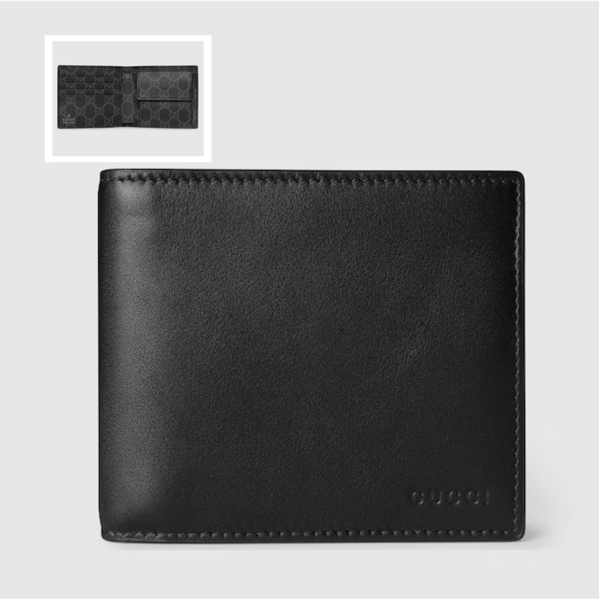 グッチ  GGエンブレム GG ファブリック 二つ折りウォレット 818946 AAEQ8 1000