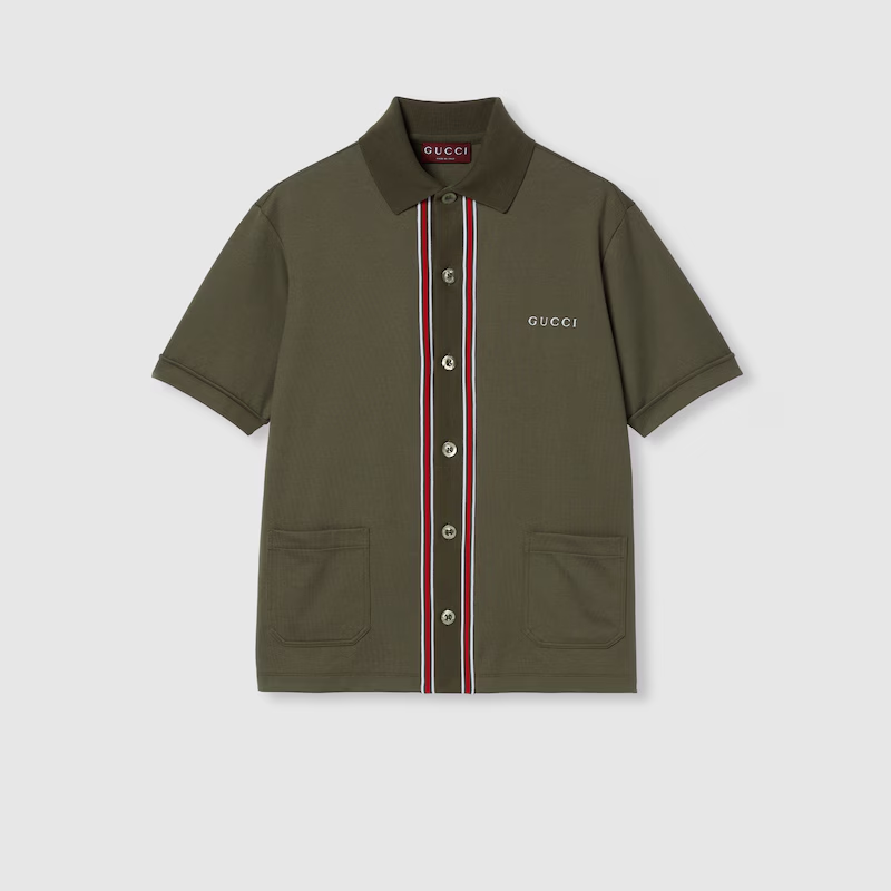 グッチ エンブロイダリー コットンピケ ポロTシャツ 742380 XJGKU 3254
