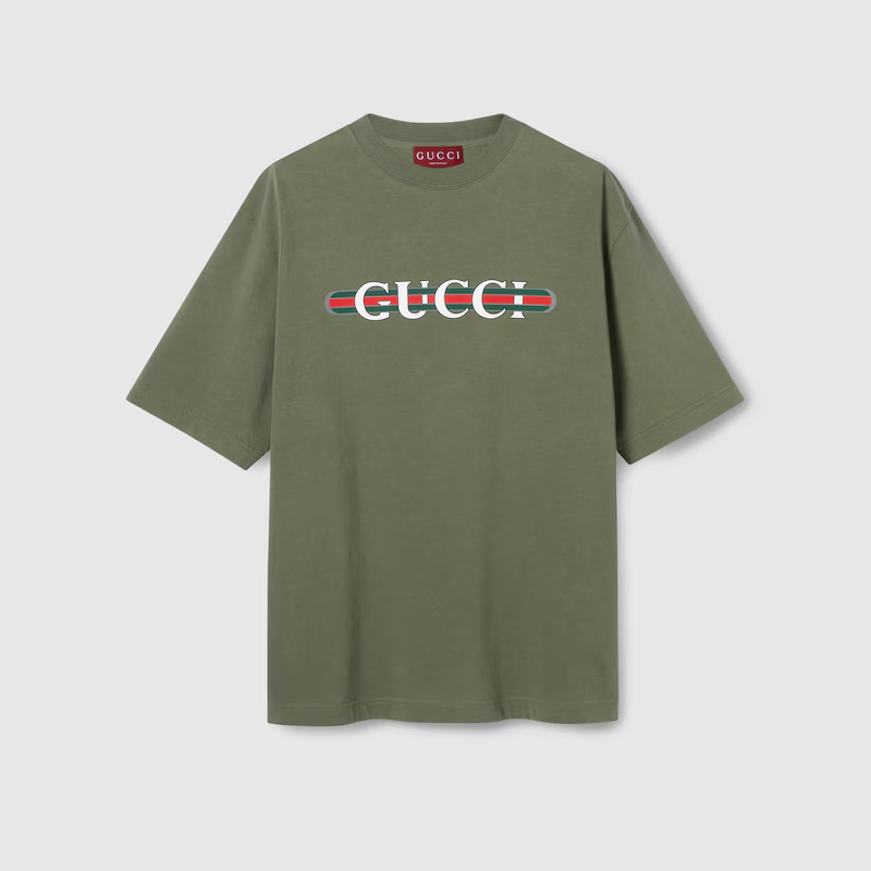 グッチ プリント ヘビーコットンジャージー Tシャツ 798115 XJHDG 3450