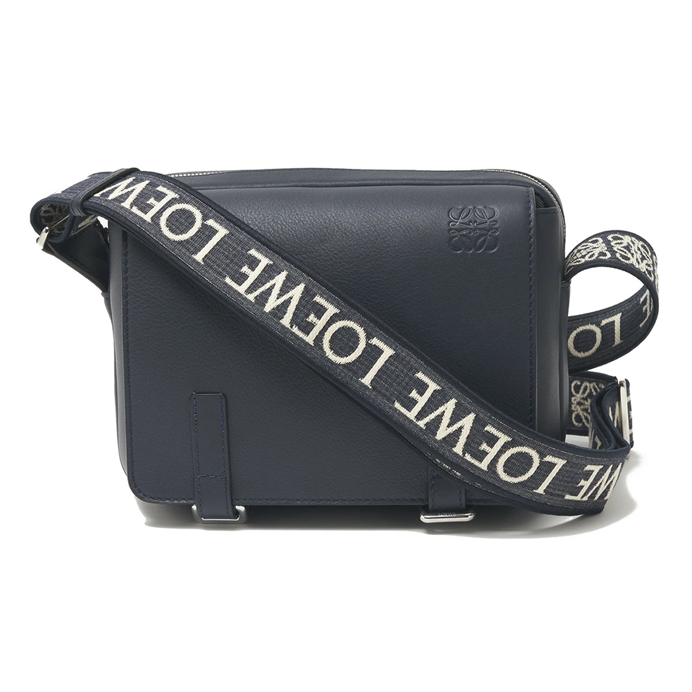 ロエベ MILITARY MESSENGER BAG クロスボディバッグ メッセンジャーバッグ ブルー メンズ b553a72x21 5544