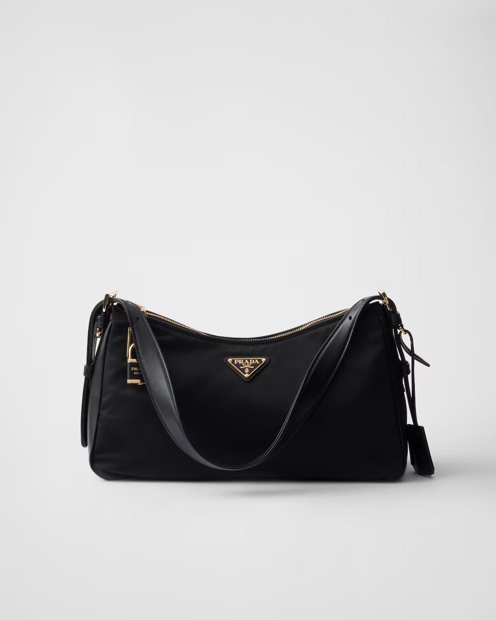 プラダ エメ パドロック付 ラージ Re-Nylon xレザー ショルダーバッグ 1BC232_2C8Q