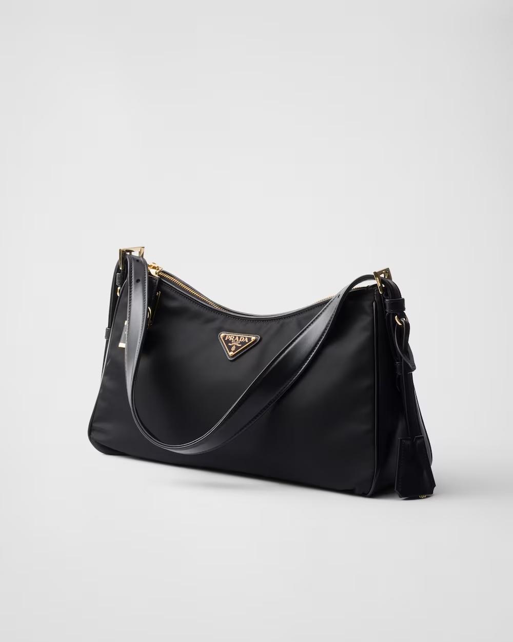 プラダ エメ パドロック付 ラージ Re-Nylon xレザー ショルダーバッグ 1BC232_2C8Q