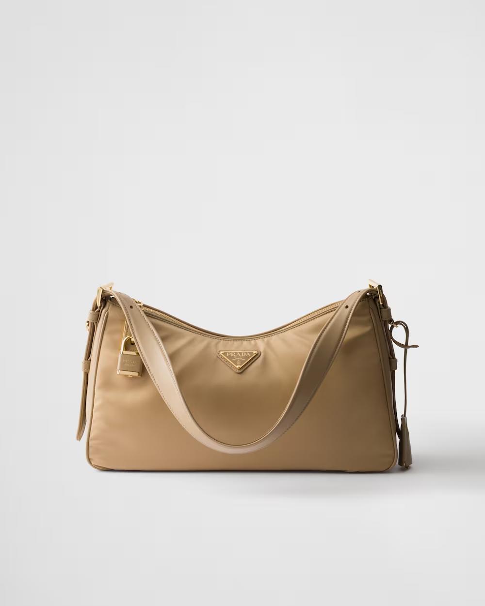 プラダ エメ パドロック付 ラージ Re-Nylon xレザー ショルダーバッグ 1BC232_2C8Q