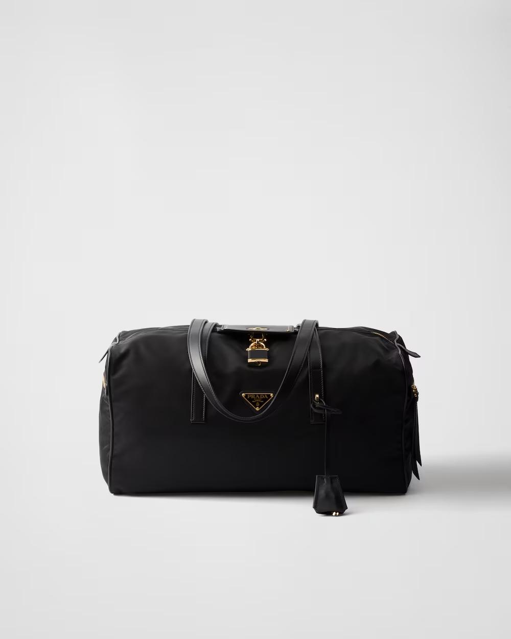 プラダ ロック付 ラージ Re-Nylon トップハンドルバッグ ボストンバッグ  1BB135_RDLN