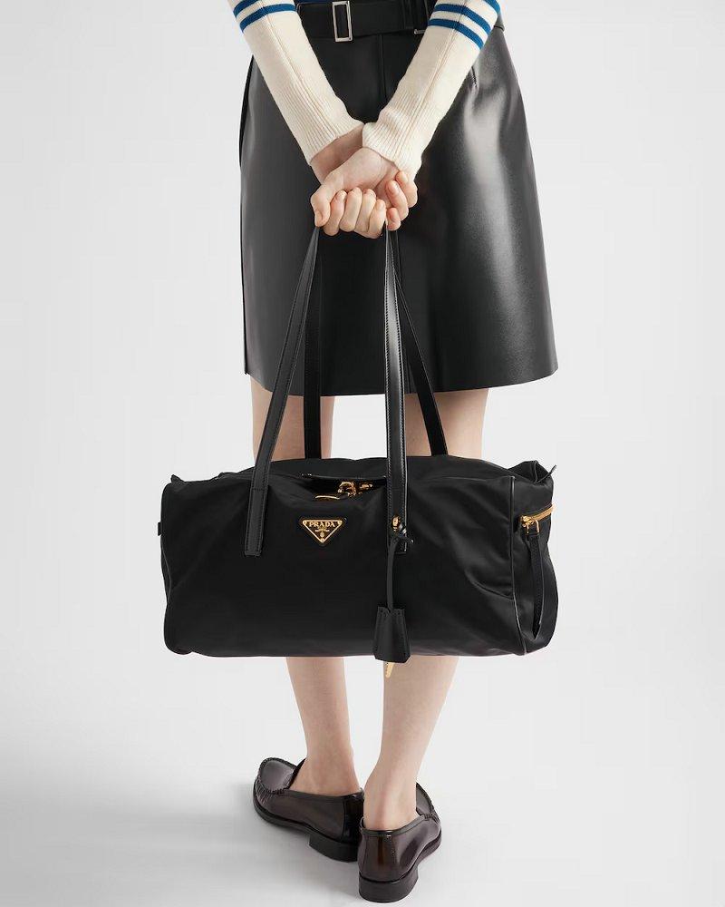 プラダ ロック付 ラージ Re-Nylon トップハンドルバッグ ボストンバッグ  1BB135_RDLN