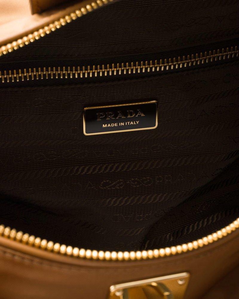 プラダ ロック付 ラージ Re-Nylon トップハンドルバッグ ボストンバッグ  1BB135_RDLN