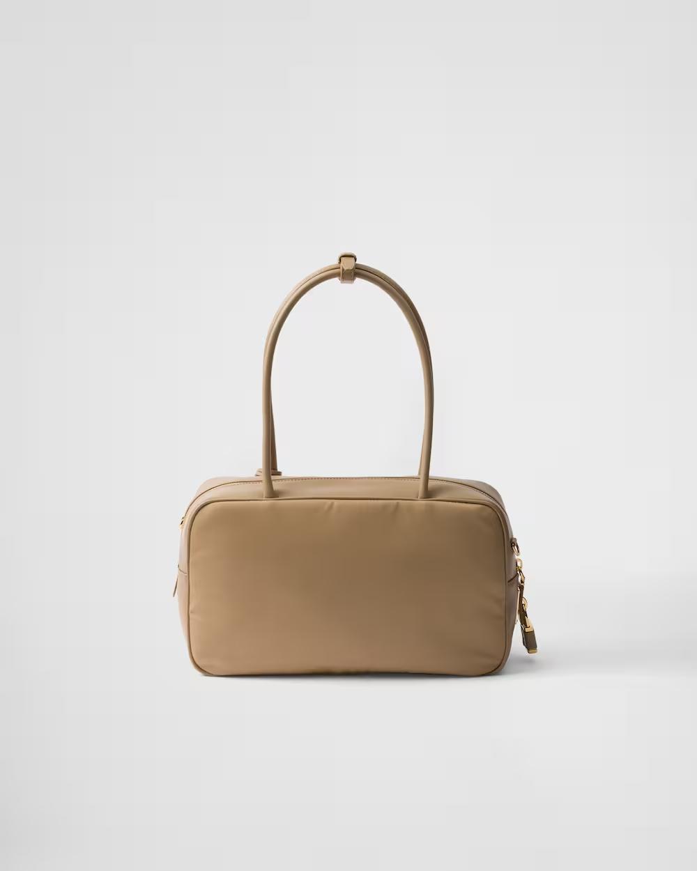 プラダ パドロック付 ミディアム Re-Nylon xレザー トップハンドルバッグ 1BB132 1BB131_2C8Q