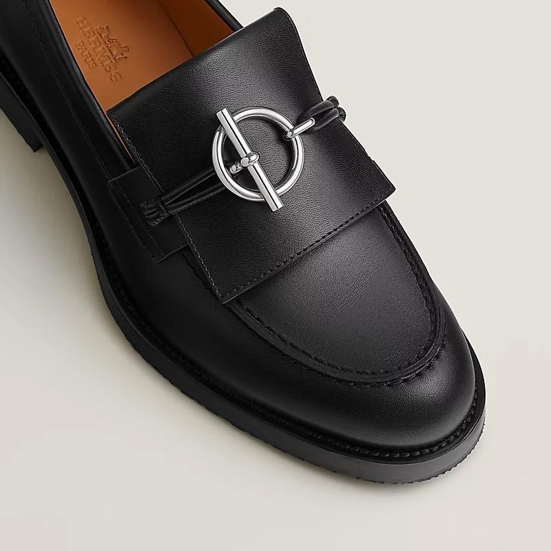 HERMES レディース モカシン Impact シルバーグレナンクラスプ H251228Z 06