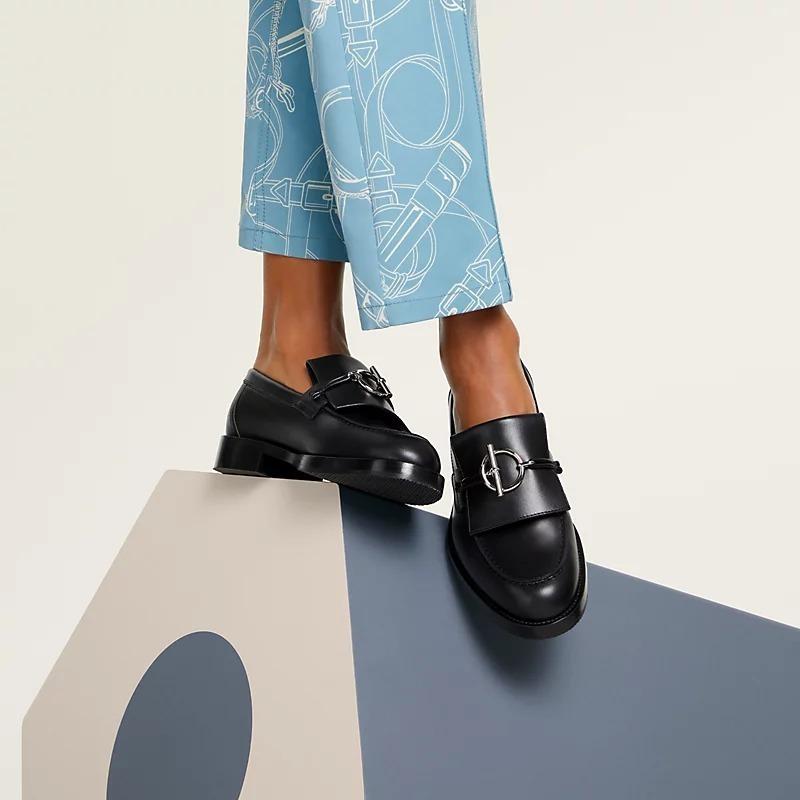 HERMES レディース モカシン Impact シルバーグレナンクラスプ H251228Z 06