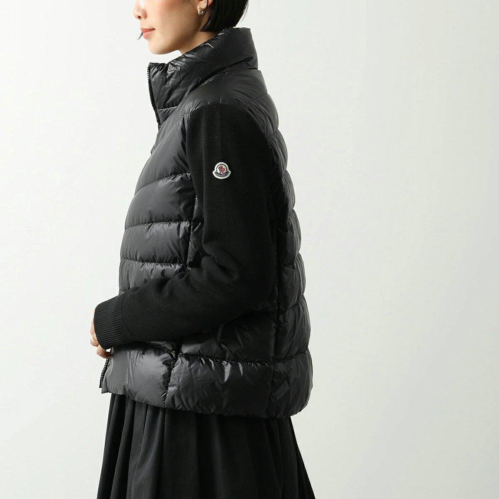 モンクレール ニットブルゾン CARDIGAN TRICOT トリコ レディース ダウン切替 ナイロン×ウール ジップアップジャケット  9B00012 M1131