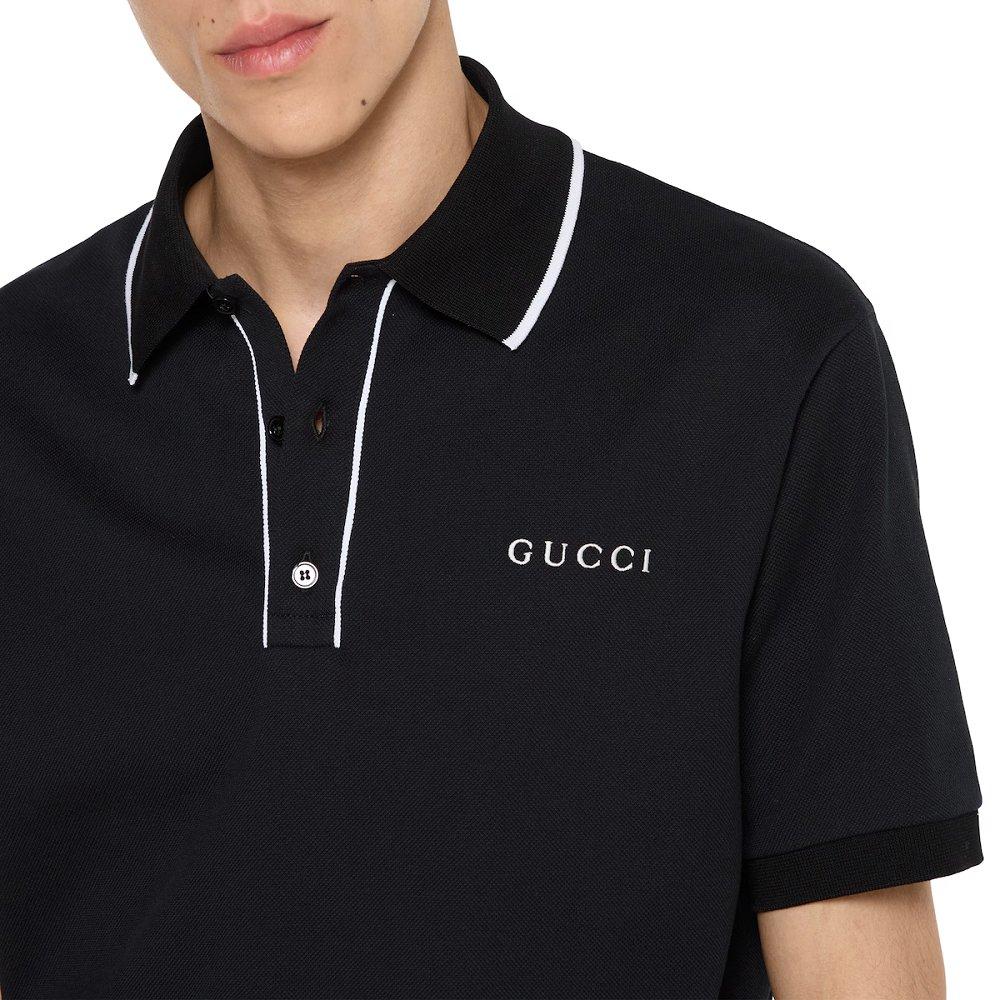グッチ エンブロイダリー コットンピケ ポロTシャツ 806250 XJHHO 1043