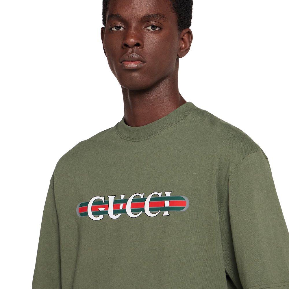 グッチ プリント ヘビーコットンジャージー Tシャツ 798115 XJHDG 3450