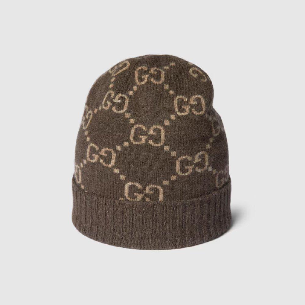 グッチ GG カシミア ジャカード キャップ 811392 4GABX