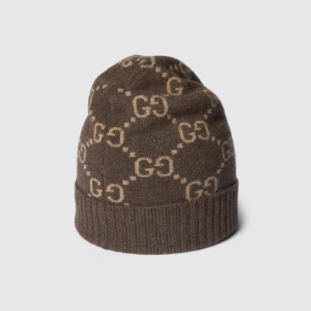 グッチ GG カシミア ジャカード キャップ 811392 4GABX