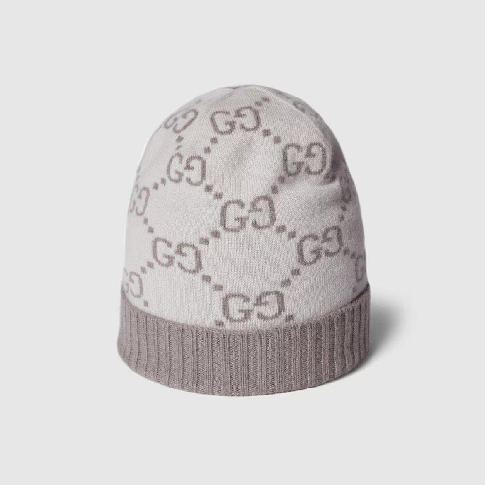 グッチ GG カシミア ジャカード キャップ 811392 3GAC0