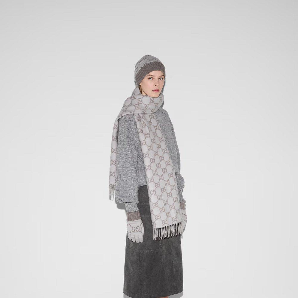 グッチ GG カシミア ジャカード キャップ 811392 3GAC0