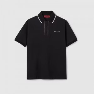 グッチ エンブロイダリー コットンピケ ポロTシャツ 806250 XJHHO 1043