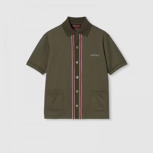 グッチ エンブロイダリー コットンピケ ポロTシャツ 742380 XJGKU 3254