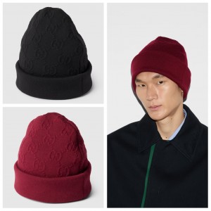 グッチ GG ウールブレンド ジャカード ハット 816580 4GAJ5