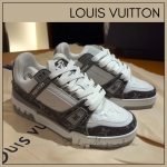 LOUIS VUITTON後払い トレイナー スニーカー グレー/カーキ 1AHOUD 1AILAN