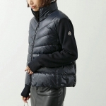 モンクレール ニットブルゾン CARDIGAN TRICOT トリコ レディース ダウン切替 ナイロン×ウール ジップアップジャケット  9B00012 M1131