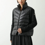 モンクレール ニットブルゾン CARDIGAN TRICOT トリコ レディース ダウン切替 ナイロン×ウール ジップアップジャケット  9B00012 M1131
