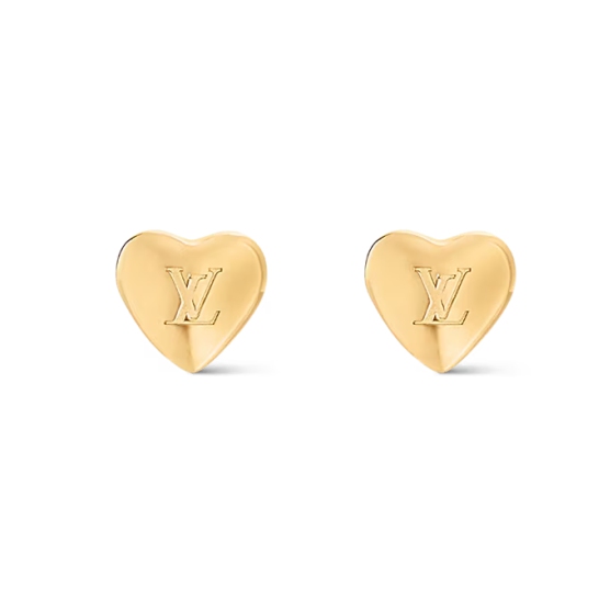 ルイ･ヴィトン ピアス･LV ハート ゴールド M01020