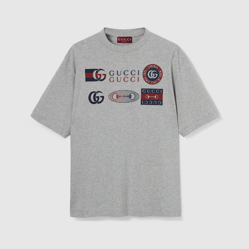 グッチ コットンジャージー プリント Tシャツ 798115 XJHC8 1056