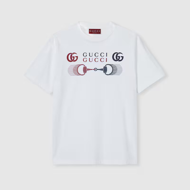 グッチ コットンジャージー プリント Tシャツ 796395 XJHC9 9692