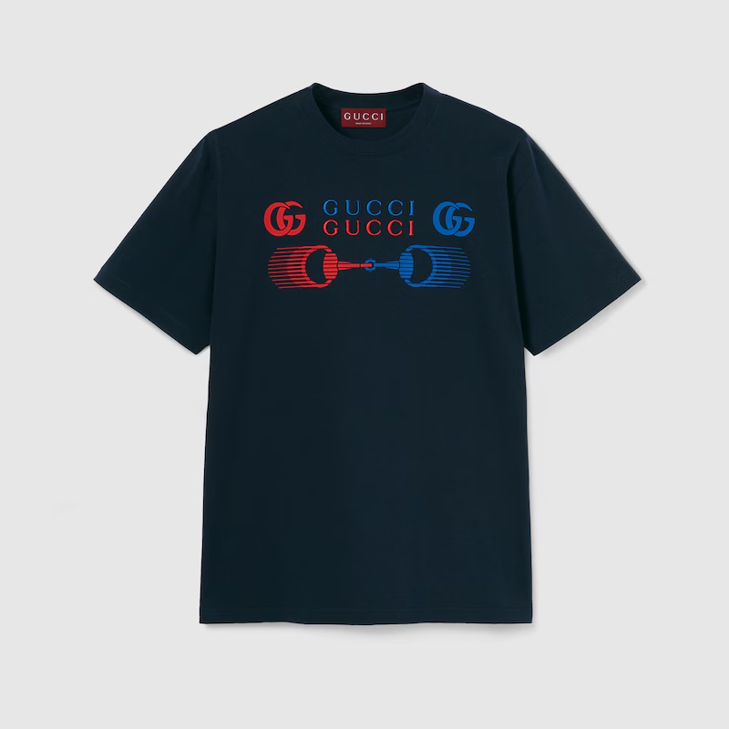 グッチ コットンジャージー プリント Tシャツ 796395 XJHC9 4794
