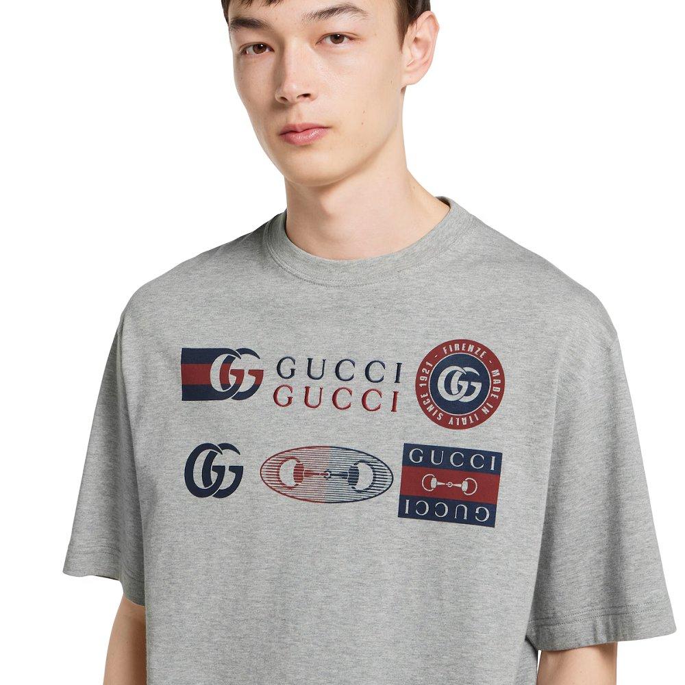 グッチ コットンジャージー プリント Tシャツ 798115 XJHC8 1056