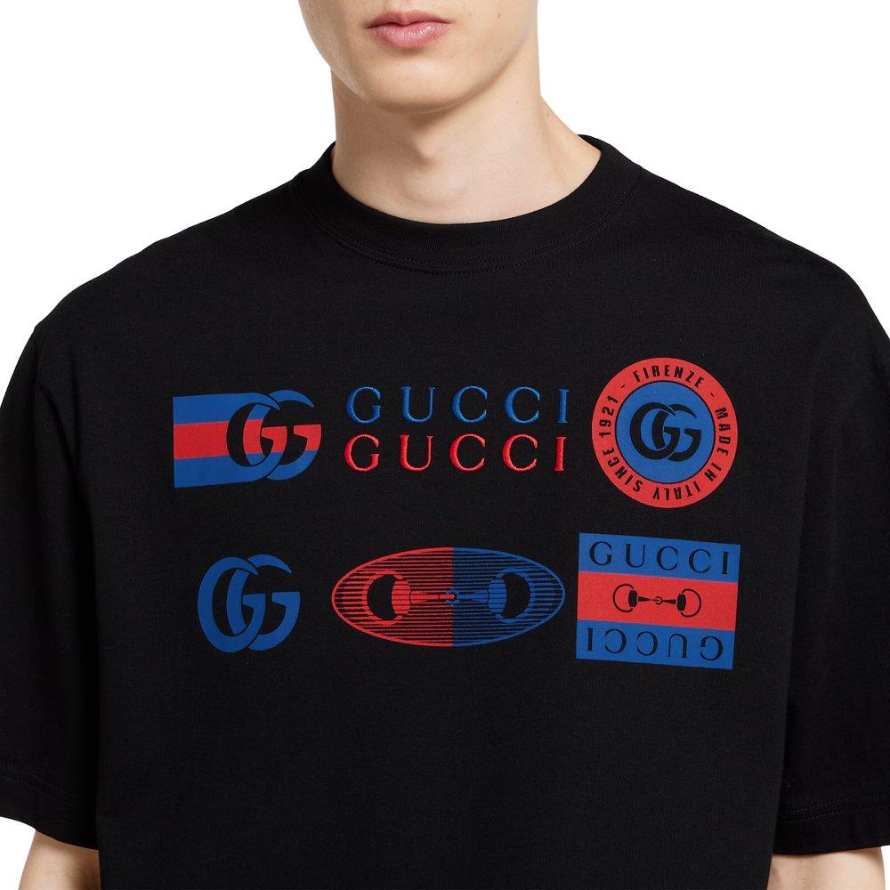 グッチ コットンジャージー プリント Tシャツ 798115 XJHC7 1043