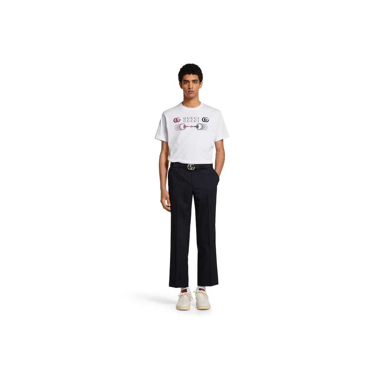 グッチ コットンジャージー プリント Tシャツ 796395 XJHC9 9692