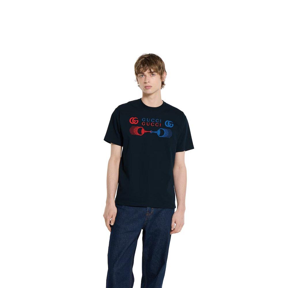 グッチ コットンジャージー プリント Tシャツ 796395 XJHC9 4794