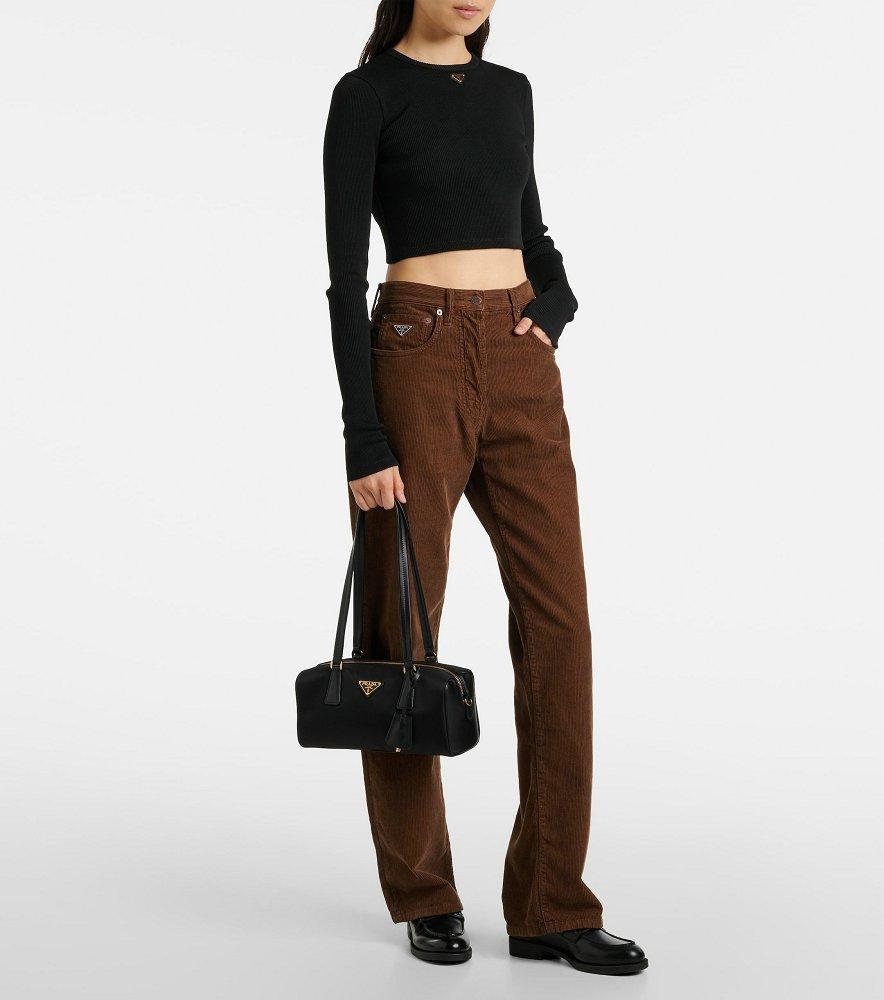 PRADA ミディアム Re-Nylon xレザー トップハンドルバッグ 1BB127_2C8Q