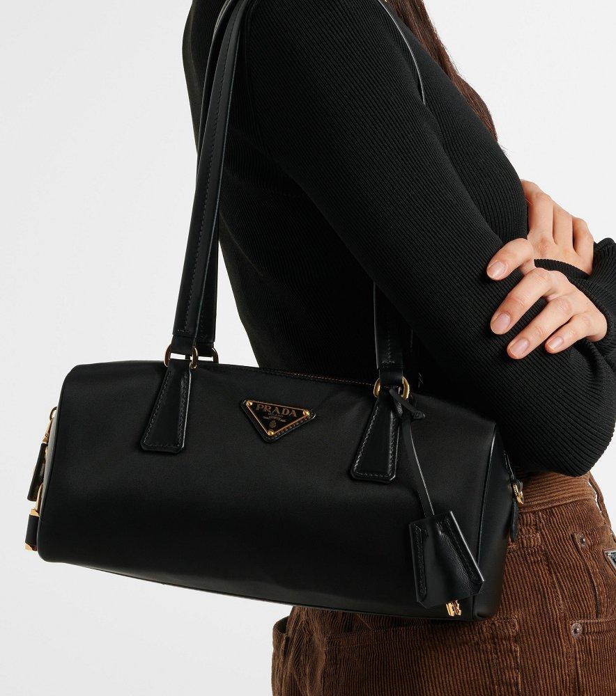 PRADA ミディアム Re-Nylon xレザー トップハンドルバッグ 1BB127_2C8Q