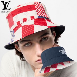 LOUIS VUITTON バケットハット・ダミエ フラッグス リバーシブル M7682M