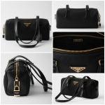 PRADA ミディアム Re-Nylon xレザー トップハンドルバッグ 1BB127_2C8Q