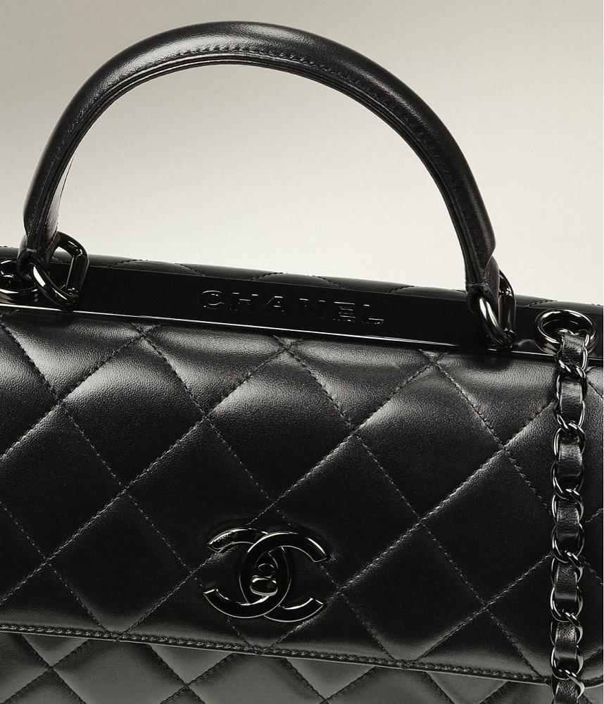 CHANEL トレンディCC ハンドバッグ　オールブラック A92236 B08960 94305