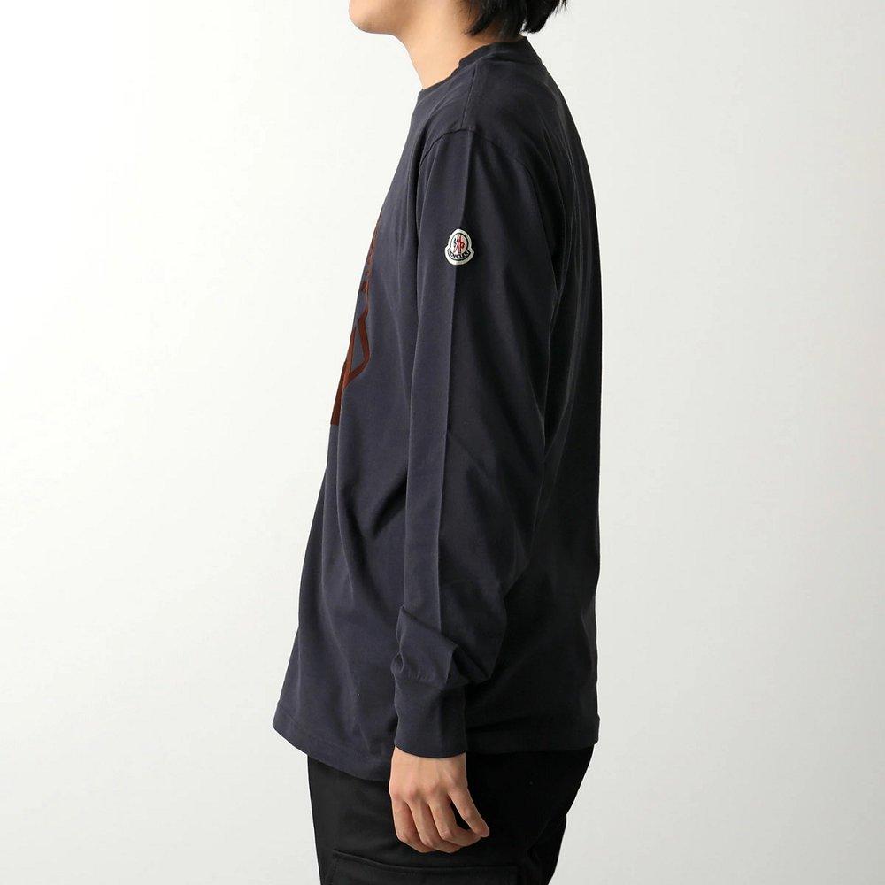 モンクレール Tシャツ メンズ 長袖 ロンT カットソー ロゴ コットン クルーネック 8D00016 89AHD 778
