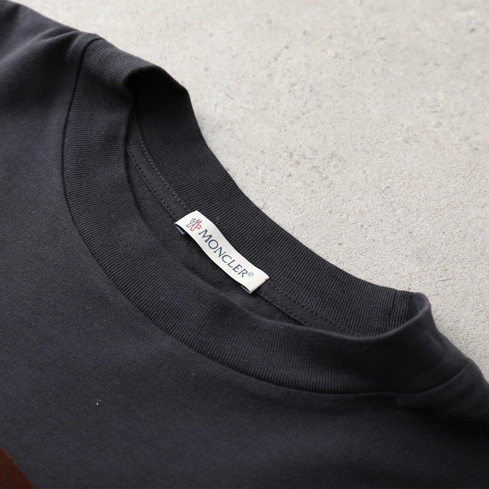 モンクレール Tシャツ メンズ 長袖 ロンT カットソー ロゴ コットン クルーネック 8D00016 89AHD 778
