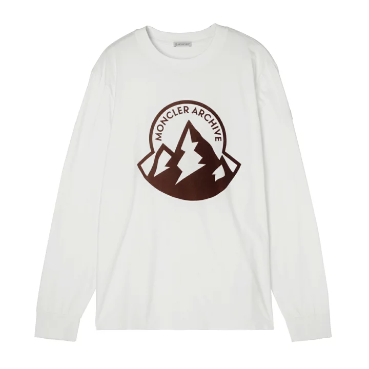 モンクレール Tシャツ メンズ 長袖 ロンT カットソー ロゴ コットン クルーネック 8D00016 89AHD 778