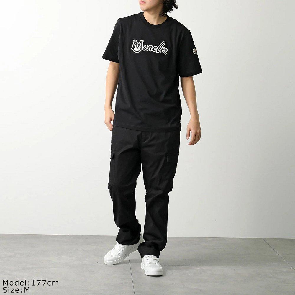 モンクレール Tシャツ メンズ クルーネック 半袖 カットソー ロゴT コットン 立体ロゴ刺繍パッチ 8C00011 89AJS